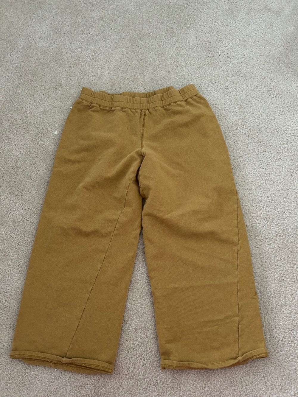 FP Movement by Free People 100% Cotton Lounge Barrel Leg Raw Edge Seam Detail L